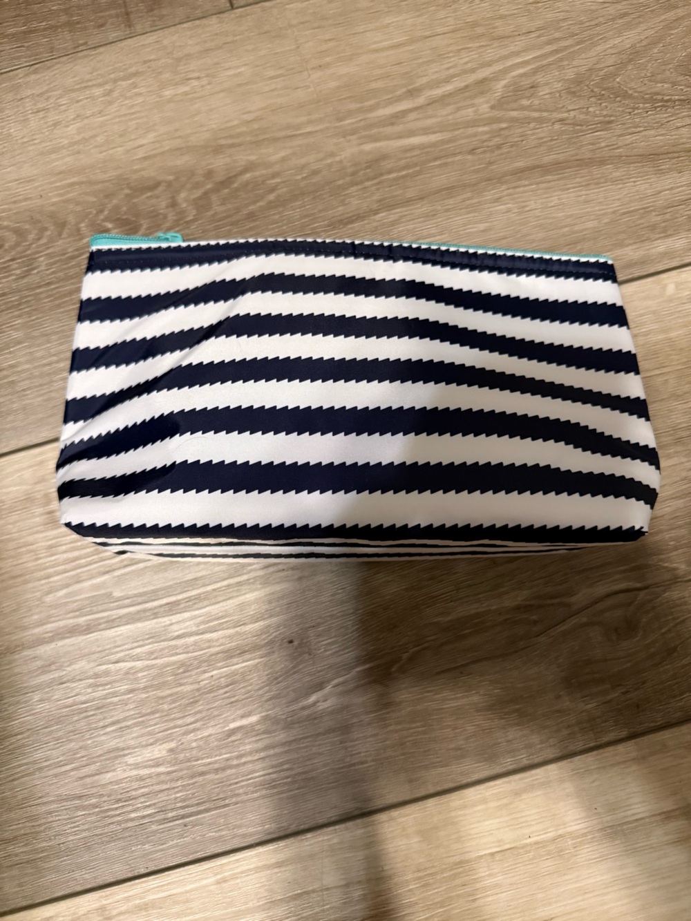 thirty-one Navy & White Striped Medium Thermal Bag with Teal Trim - Picture 3 of 5